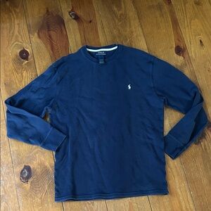 Polo by Ralph Lauren Men's Deep Blue Long Sleeve Tee